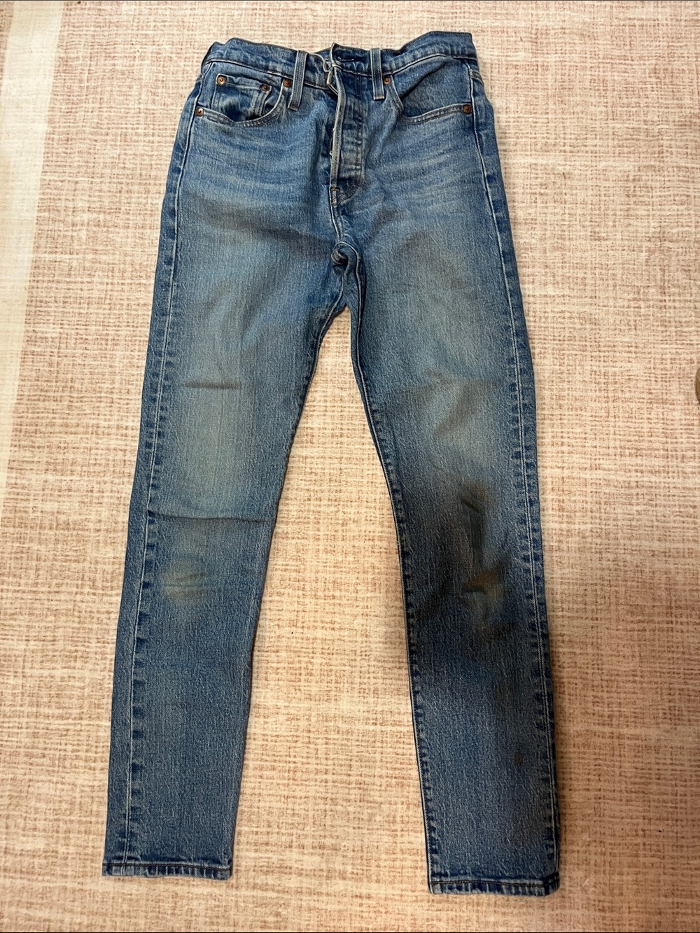 Levi’s 501 Skinny Jeans in Faded Blue Denim